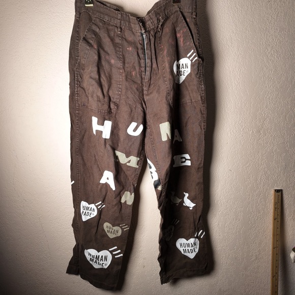 Human Made Linen Deck Pants M Japan *Stained* - Picture 2 of 12